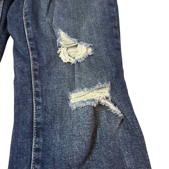 Old Navy Womens High-Rise O.G. Straight Secret-Smooth Pocket Distressed Jeans 8 - Picture 3 of 11